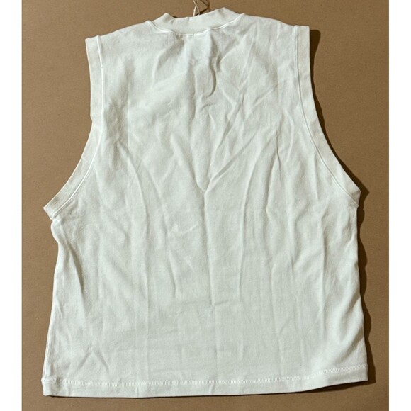 Skims High Neck Tank NWT XXL Cotton Jersey Neutral Bone Stretch Minimalist Layer - Picture 4 of 5